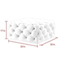 thumbnail image 7 of Posh Living Ramon Modern Linen Fabric Cocktail Ottoman in Light Gray, 7 of 7