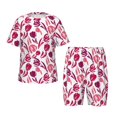thumbnail image 1 of Balery Tulips Flowers Conjunto de Pijama Infantil de Manga Corta con Estampado – Ropa de Dormir de Algodón Suave-3X-Large, 1 of 6