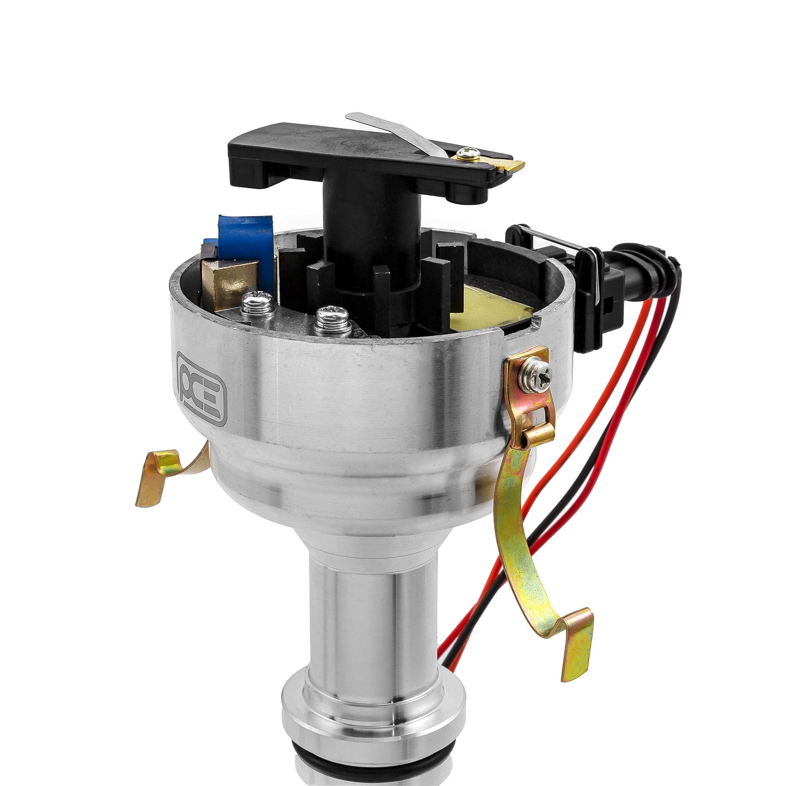 Speedmaster PCE376.1225.01 Compatible with Ford 351W Windsor 8020 Series Pro Billet Ready to Run Distributor [Red]
