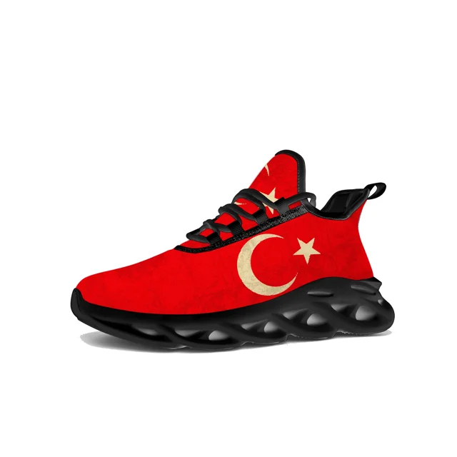 Zapatillas deportivas turcas para hombre y mujer, de alta calidad, con cordones y malla, hechas a medida, color negro.