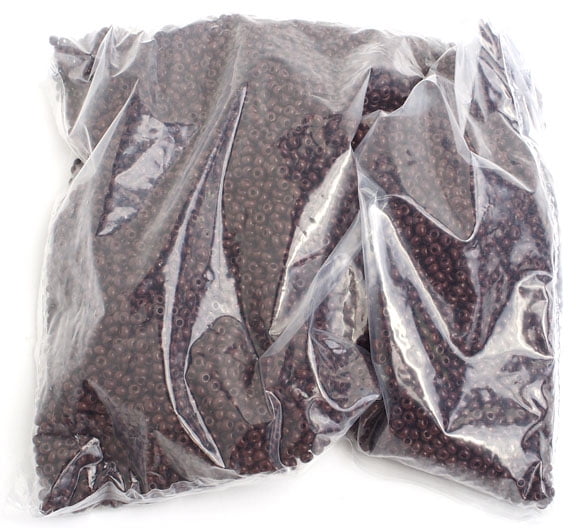 John Bead Czech Glass Seed Beads 8/0 (500g) Opaque Dark Brown Bead