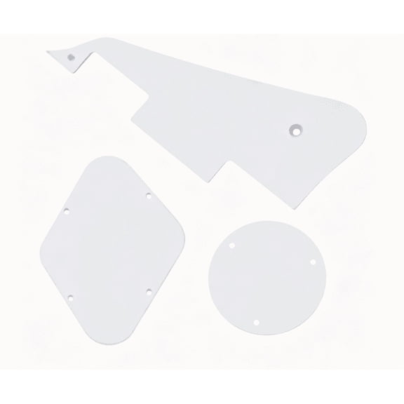 LOOKSEVEN LP Style Guitar Pickguard & Back Plate Cover Set 1-3 Ply Replacement Parts Compatible with Les Paul Style Guitars Multiple Color Options-Black