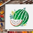 thumbnail image 6 of 1set 9pcs Fruits Stencils 20x20cm Plastic Pineapple Lemon Watermelon Stencils Peach Pear Cherry Strawberry Grape Reusable Stencils for Painting on Wood Floor Wall and Tile, 6 of 7