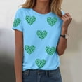 thumbnail image 2 of GEWSEY Women's St Patrick's Day T-Shirt Lucky Irish Shamrock Paddy's Day Graphic Tees Tops (Sky Blue, XL), 2 of 8