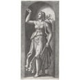 thumbnail image 3 of Marcantonio Raimondi 11x18 Black Modern Framed Museum Art Print Titled - Faith, 3 of 5