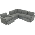 thumbnail image 6 of Miekor Furniture 104" Power Recliner Corner Sofa Home Theater Reclining Sofa Sectional Couches with Storage Box, Cup Holders, USB Ports and Power Socket for Living Room, Dark Grey 50AAR, 6 of 9