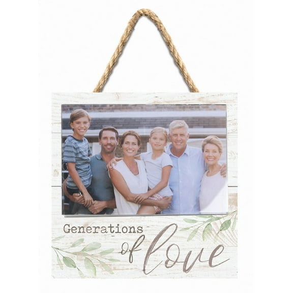GENERATIONS OF LOVE Family Wood Pallet Photo Frame Sign, 7" x 7"
