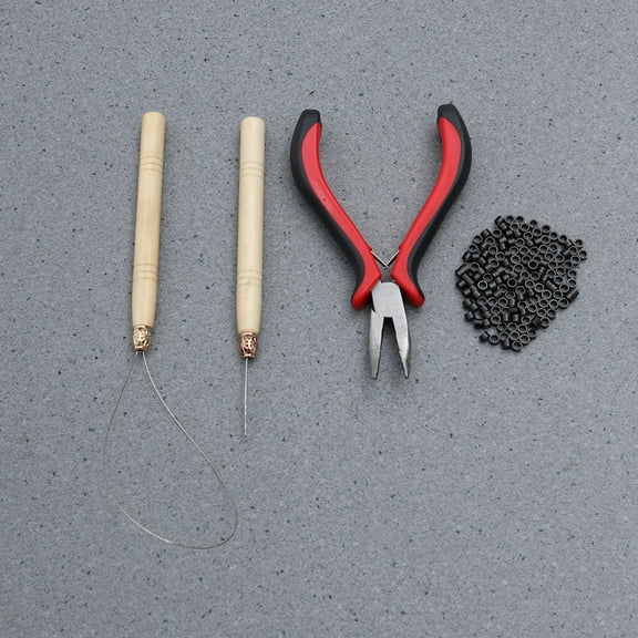 GOOHOCHY 4-Piece Hair Extension Tool Kit with Pliers for Easy Styling and Professional Hair Extensions