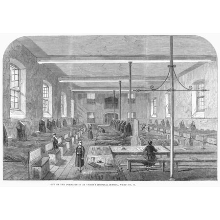 Boarding School 1862 None Of The Dormitories At ChristS Hospital School West Sussex England Wood Engraving 1862 Rolled Canvas Art -  (24 x (Best Boarding Schools In New England)