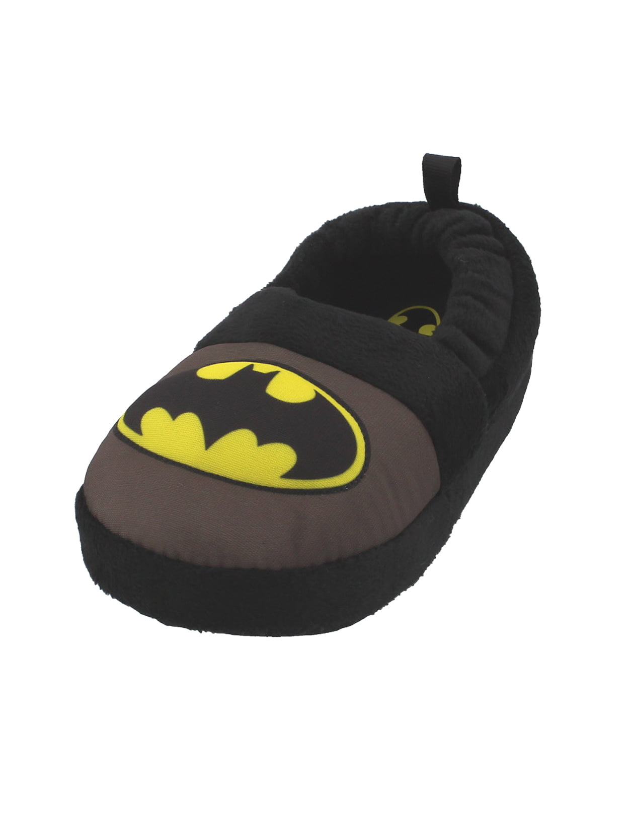 DC Comics Boys Batman Slippers Easy Fasten Slipper Boots Kids House Shoes Booties