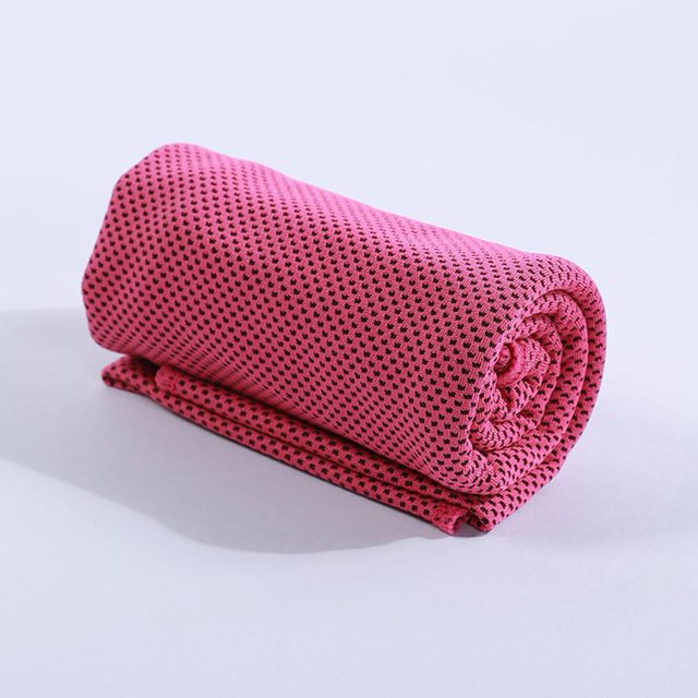 Toalla de sensación fría Toalla de gimnasio de absorción de sudor para ejercicio de verano (rojo rosa) Tmvgtek Para Estrenar