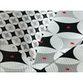 thumbnail image 4 of Ambesonne Mid Century Quilted Bedspread Set 3 Pcs, Retro Style Atomic, King Size, Pale Grey Black Red, 4 of 5