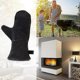 thumbnail image 4 of Heat-insulated oven mitt, leather oven mitt, fireproof protective glove, grill mitt, heat-resistant leather glove, black, 4 of 4