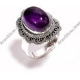 thumbnail image 4 of Purple Amethyst Stone Ring 925 Sterling Silver Handmade Statement Design Rings, 4 of 5