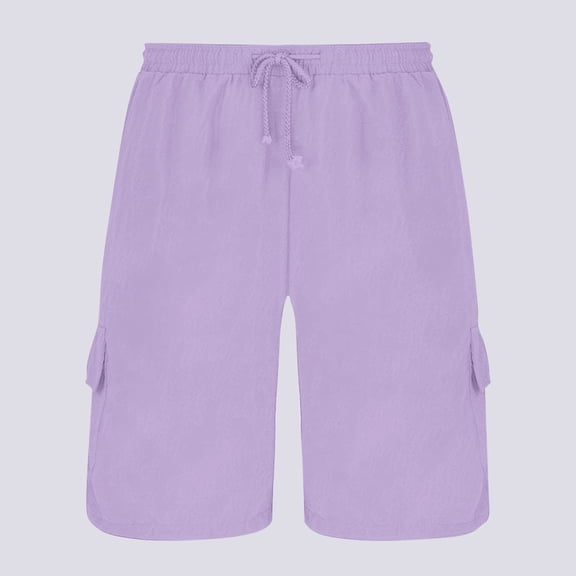 Dolkfu Cargo Mens Big and Tall Shorts Work Drawstring Shorts Running Drawstring Breathable 6 Inch Inseam Shorts Men L