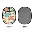 thumbnail image 2 of Pofeuu Racket and Tennis Ball Print Silicone Pot Mat Mitten With Hanging Loop Heat Resistant Oven Mitts Non-Slip Bbq Baking Smoking Potholders, 2 of 7