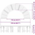thumbnail image 2 of vidaXL Outdoor Tree Bench Half Round 200 cm Solid Wood Eucalyptus, 2 of 5