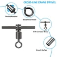 thumbnail image 4 of Unique Bargains T-Shape Fishing Swivels 103Lbs Swivels Fishing Tackle 3-Way Cross Line Swivels, 30 Pack, 4 of 8