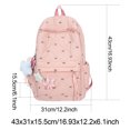 thumbnail image 3 of Mochila Acolchada Nailon Con Lazo Acolchado Y Bordado () Rosa, 3 of 9