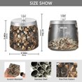 thumbnail image 2 of Yayeee Ashtray with Lid for Cigarette Smokeless Stainless Steel Home Ash Holder, Metallic Flower, 2 of 7