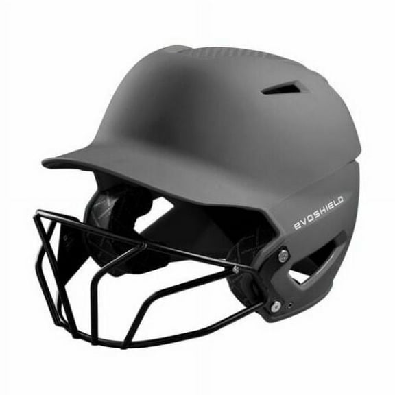 EvoShield XVT Batting Helmet Matte Finish with Facemask, Charcoal, Large and Extra Large