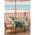 thumbnail image 2 of Outdoor Tablecloth with Umbrella Hole for Patio/Picnic/Party/Camping, Summer Palm Leaves Waterproof Table Cloth Rectangle Table Cover Washable, Tropical Botanical Farmhouse Vintage (60"x 102"), 2 of 9