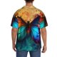 thumbnail image 3 of Fotbe Vibrant Rainbow Butterfly A Camisa Estampada de Manga Corta para Hombre, Casual de Verano, Estilo Playero, Sin Arrugas-Medium, 3 of 5
