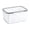 Gray, variant on 4-in-1 Food Storage Container with Strainer, Airtight Produce Saver for Fridge, Stackable Transparent Vegetable Box for Kitchen Organization