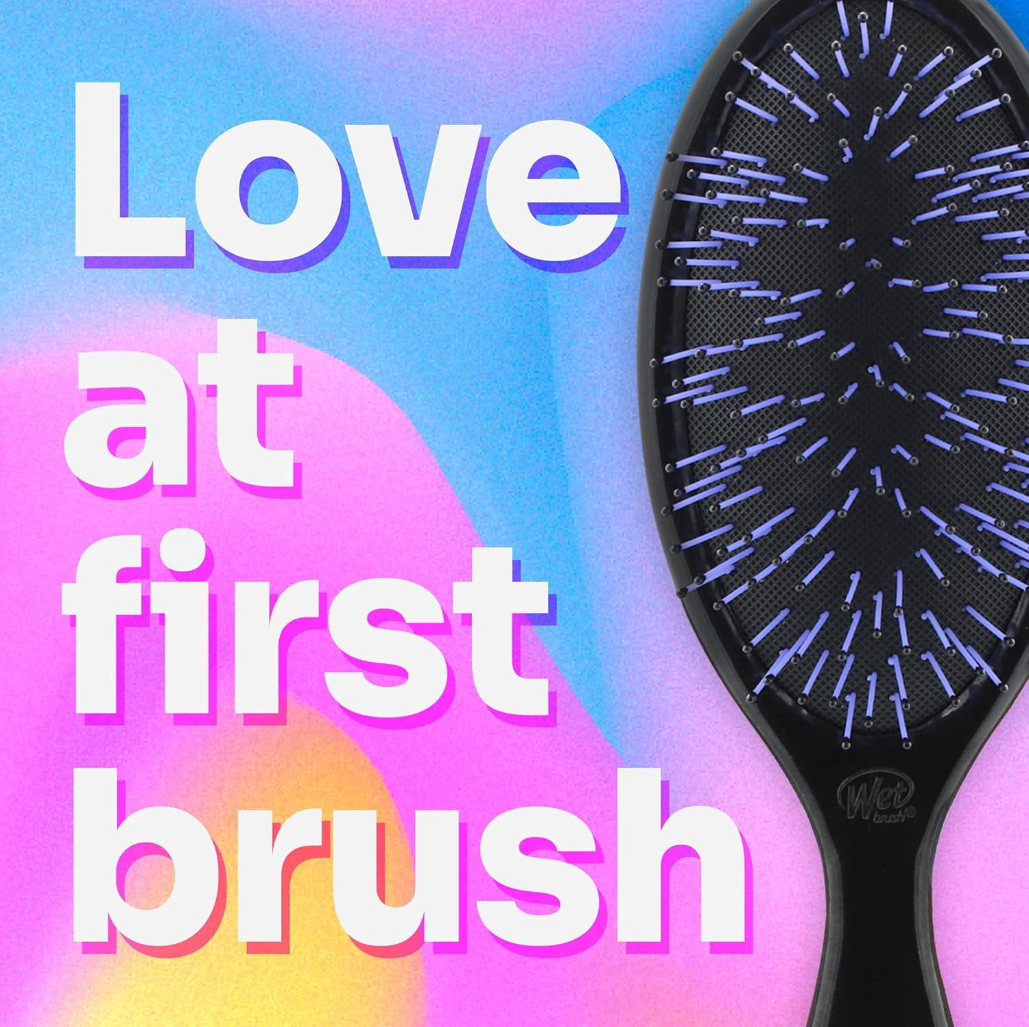Wet Brush Original Detangler Hair Brush, For Thick, Coarse, Curly, Long Hair, Jet Black