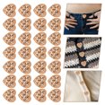 thumbnail image 2 of 1 Set 30 Pcs Fashionable Shirt Buttons Preppy Style Metal Heart-shaped Buttons (Golden), 2 of 8