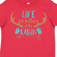 thumbnail image 4 of Inktastic Life Is Better At The Cabin, Deer Antlers, Camping Boys or Girls Toddler T-Shirt, 4 of 5