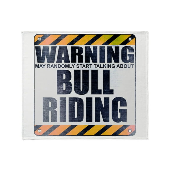 CafePress - Warning: Bull Riding Stadium Blanket - Soft Fleece Throw Blanket, 50"x60" for All Ages