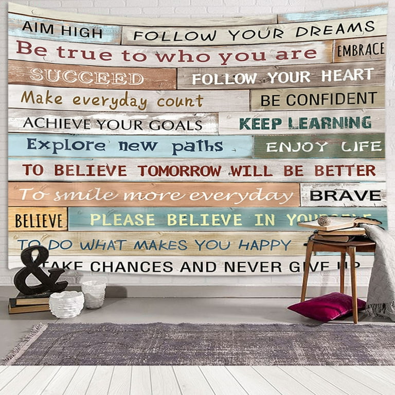 Inspirational 2025 quotes tapestry