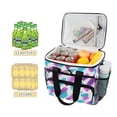 thumbnail image 2 of FORMRS Insulated Cooler Bag 24 Cans Capacity Soft Leakproof Lunch Box with Side Pockets, Purple Drawing, 2 of 7