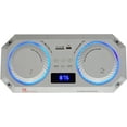 thumbnail image 4 of Mr. Dj Matrix White Bluetooth SpeakerWireless Bluetooth Speaker Karaoke Machine with Sound Activated Lights, FM Radio, USB/Micro SD Card, &amp; LED Party Light Perfect for Party, 4 of 5
