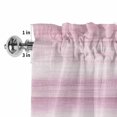 thumbnail image 4 of Valances for Windows, Pink Ombre Light Filtering Window Treatment Valances for Living Room/Bedroom/Bathroom Windows, Modern Gradient Abstract Art 54"x 18" Rod Pocket Kitchen Curtains, 4 of 9