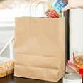 thumbnail image 2 of Watson Distributing 12" x 7" x 17" Brown Recycled Paper Bags With Handle 300/Pk, 2 of 5