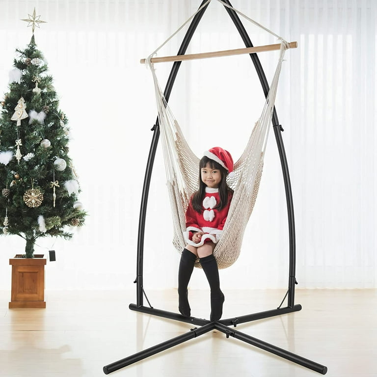 Increkid Hammock Chair Stand Indoor Outdoor Solid Steel C Stand
