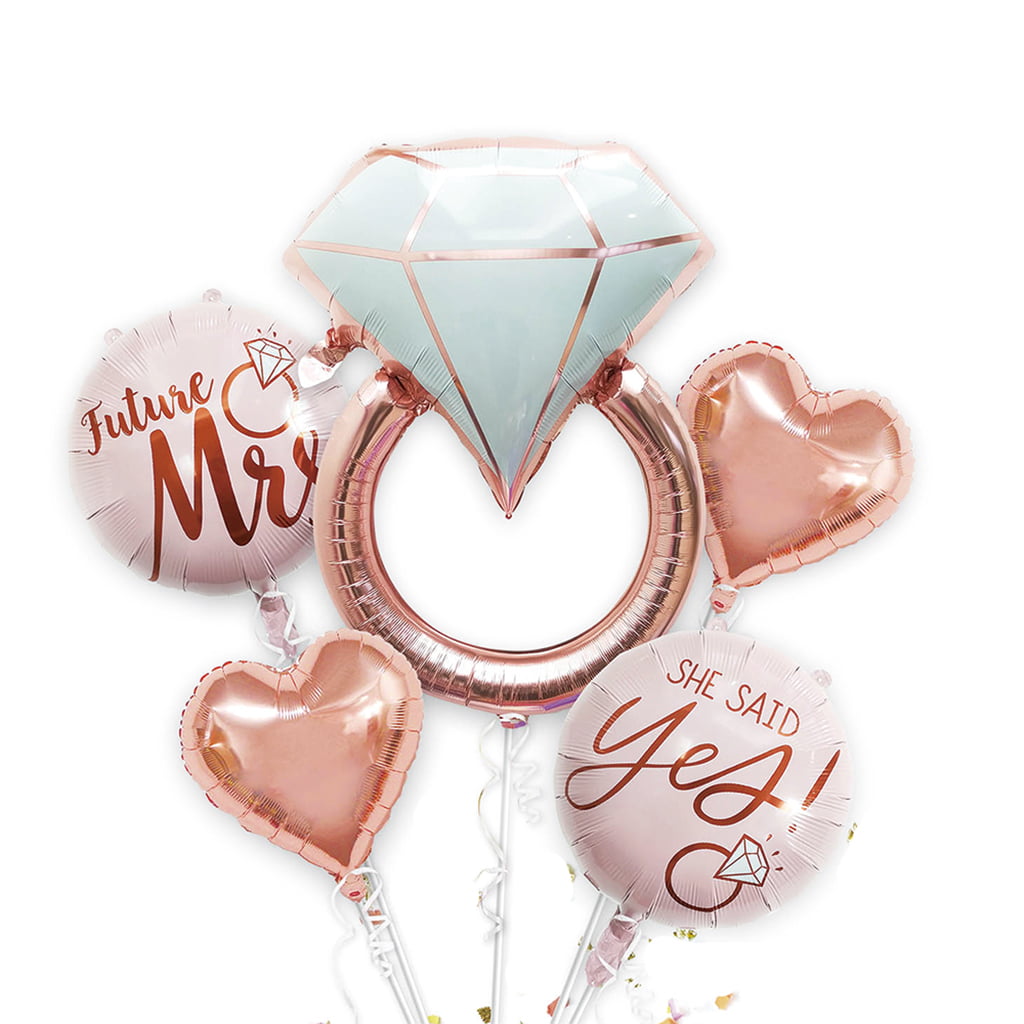 SHE SAID YES rose gold balloons hen party engaged proposal balloon garland 