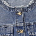 thumbnail image 5 of Tqcoqu Women's Sleeveless Denim Plus Size Vest,Round Collar Frayed Edge Multi Pocket Waistcoat Jacket,2026 Spring Fall Trendy Clothes,Blue Women's S-XXXXXL, 5 of 9