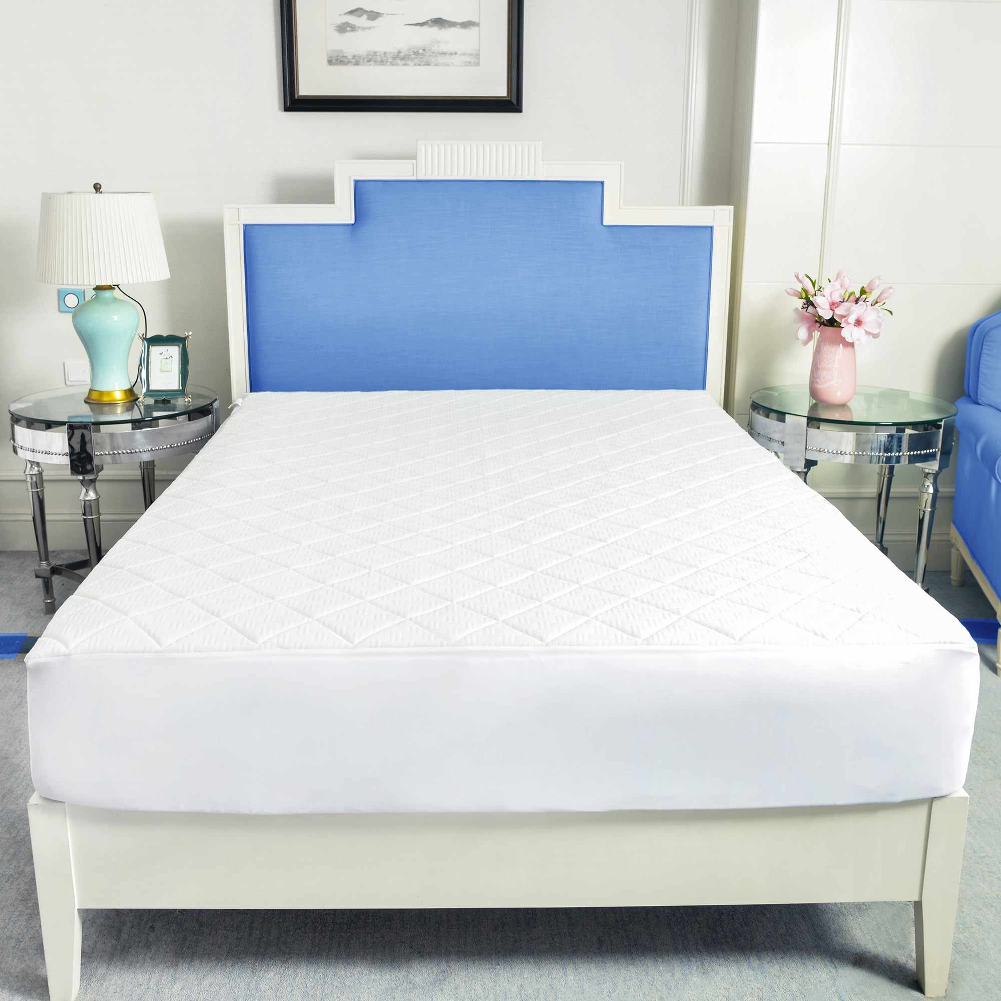 Puredown Memory Foam Mattress Pad Bed Topper, Diamond Quilting, Full