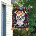 thumbnail image 7 of Day of the Dead Garden Flag Skull Welcome Floral House Banner Mexican Gothic Skeleton Flowers Birds Double-Sided Garden Flags Fiesta Dia DE Los Muertos Burlap Yard Flag 28x40 Inch, 7 of 7