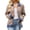 Coffee, variant on Women's Mid-Weight Jacket - Loose Fit Denim Zipper Utility