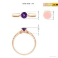 thumbnail image 4 of ANGARA Natural Solitaire Round Amethyst Tapered Shank Ring in 14K Rose Gold for Women (Size-5mm) | February Birthstone, Birthday, Anniversary, Jewelry Gift for Women | Natural Amethyst Ring, 4 of 8