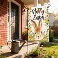 thumbnail image 6 of Aodebiao Easter Garden Flag - 12x18 Inch Double-Sided Burlap Style Outdoor Banner, Spring Yard Decor with Bunny & Egg Design for Patio, Porch & Holiday Parties, 6 of 6
