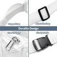 thumbnail image 6 of Clear Fanny Pack Stadium Approved - Adjustable Belt Bag for Women Men Fits Sport Events, Concerts, Transparent Waist Bag, White, 6 of 19