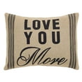thumbnail image 6 of VHC Brands Burlap Graphic Pillow, 14x18, Love You More, 6 of 6