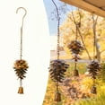 thumbnail image 5 of Virelaxpo Iron Pinecone Wind Chimes for Christmas Decoration, Outdoor and Indoor Hanging Ornament with Bronze Finish, 28cm Length Metal Pendant, 5 of 6
