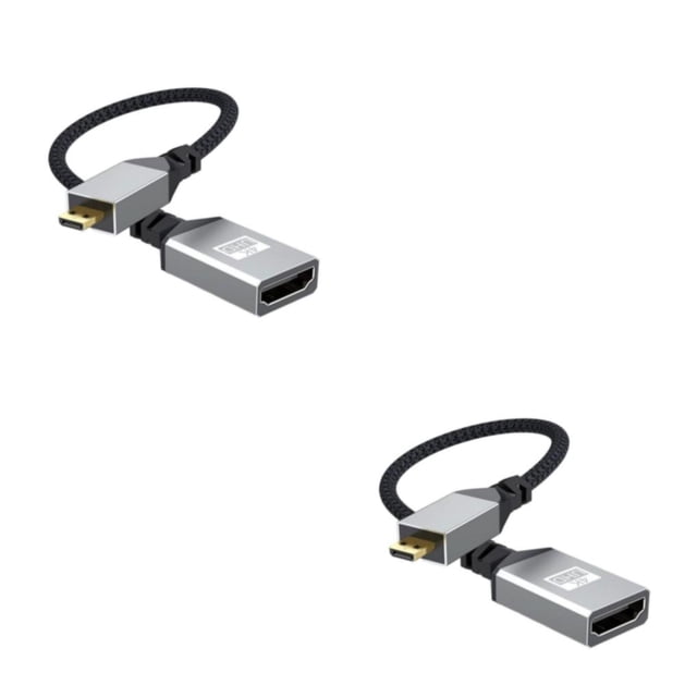 Cateissary Adaptador de vídeo portátil compatible con convertidor de cable Compatible con audio Adaptadores de accesorios Mini multifunción Type2 NO2