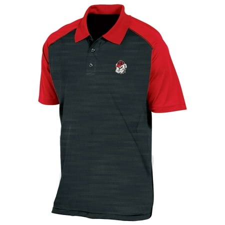Georgia Bulldogs Cargo - Men's Russell Black Georgia Bulldogs Colorblock 3-Button Polo